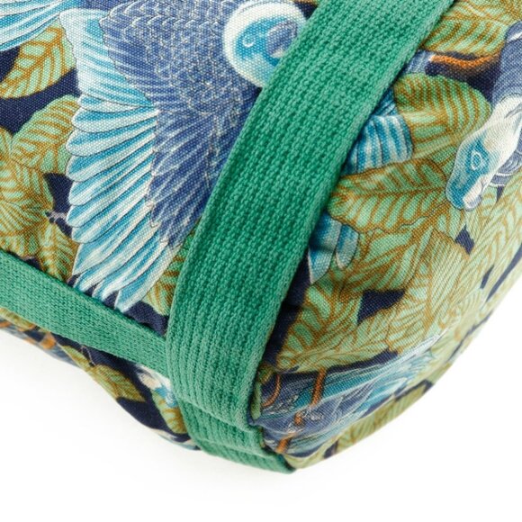 HERMES One Belt Shoulder Bag Botanical Pattern Bird Pattern vintage Green - Picture 15 of 15